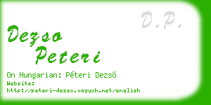 dezso peteri business card